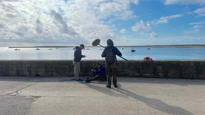 En tournage sur l'île de Sein